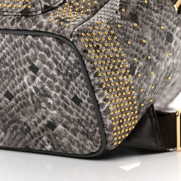 Authentic MCM Python Armor Studded Backpack Limited Edition & Rare - Picture 9 of 12